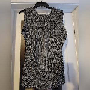 Black and white shirt, sleeveless, large, White House Black Market